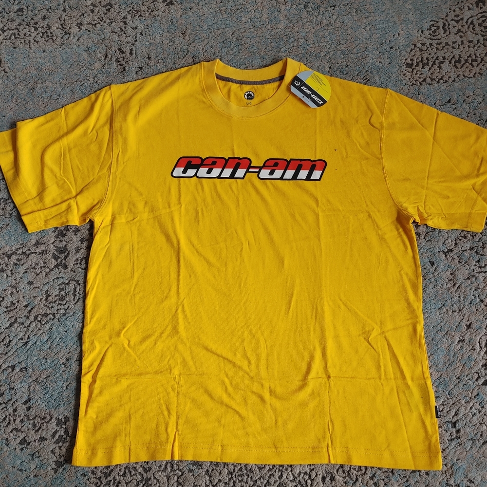 Can Am BRP yellow t shirt Large